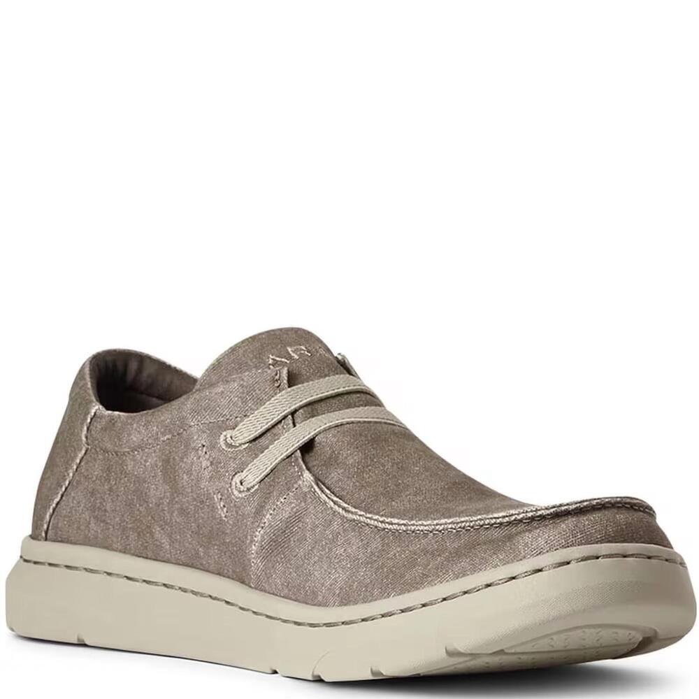 NEW ARIAT men's hilo slip-ons in brown canvas
